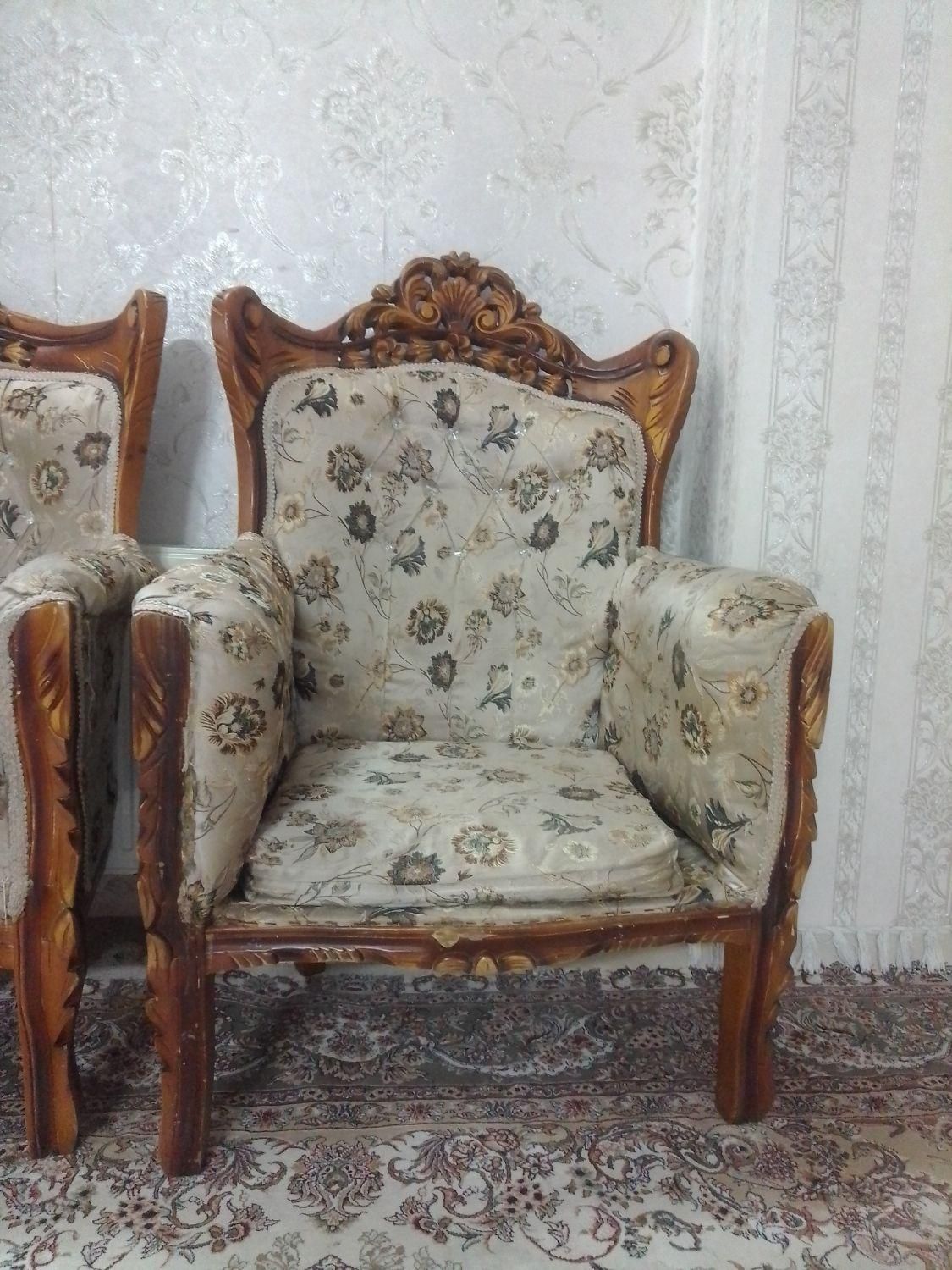 مبل سلطنتی استیل 7نفره|مبلمان خانگی و میز عسلی|گلستان (تهران), |دیوار