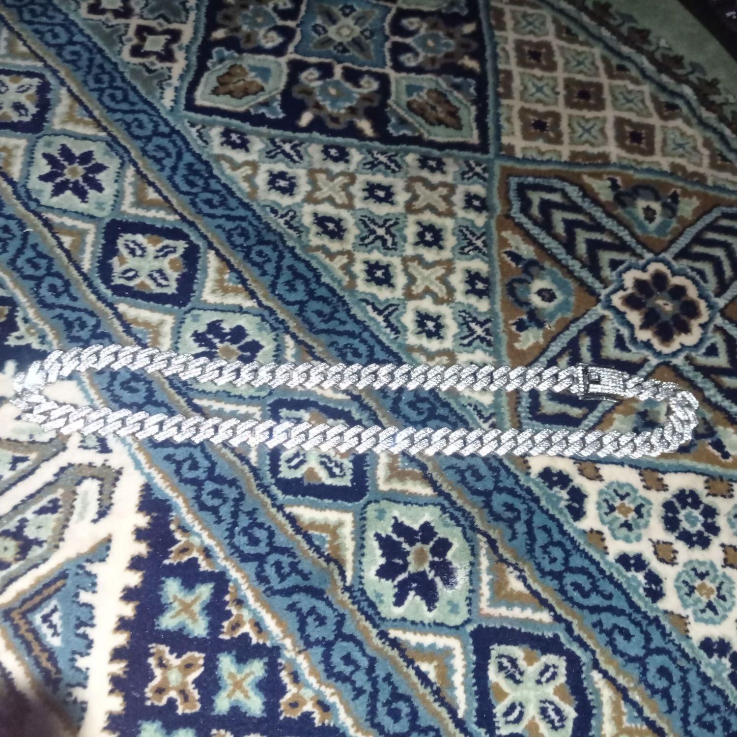 گردنبند ۶۰سانتی فول نگین سنگین رنگ ثابت نقره ای|بدلیجات|شوشتر, |دیوار