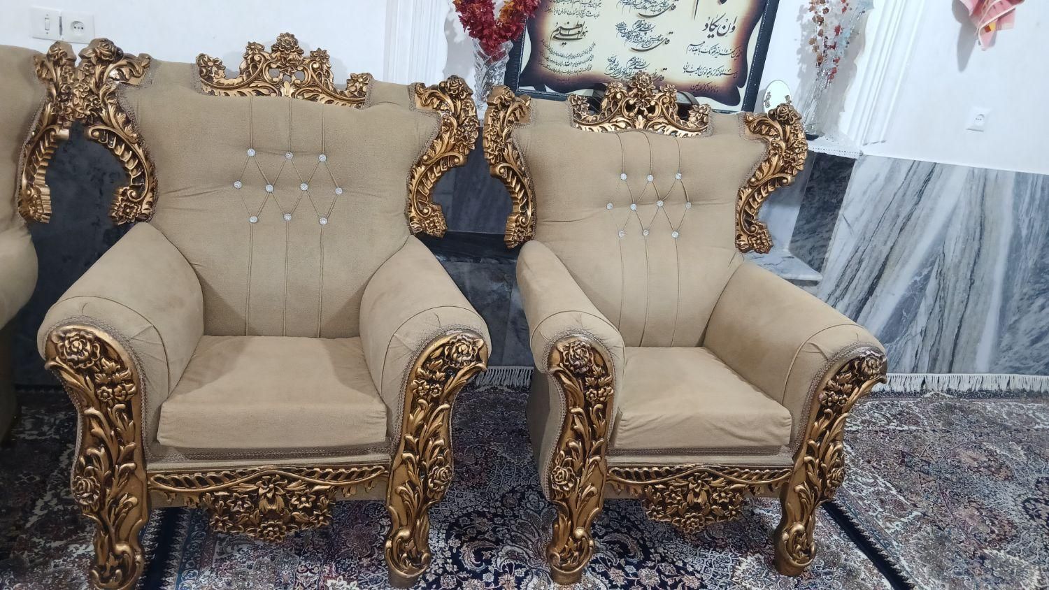 مبل ۷ نفره|مبلمان خانگی و میز عسلی|کنگاور, |دیوار