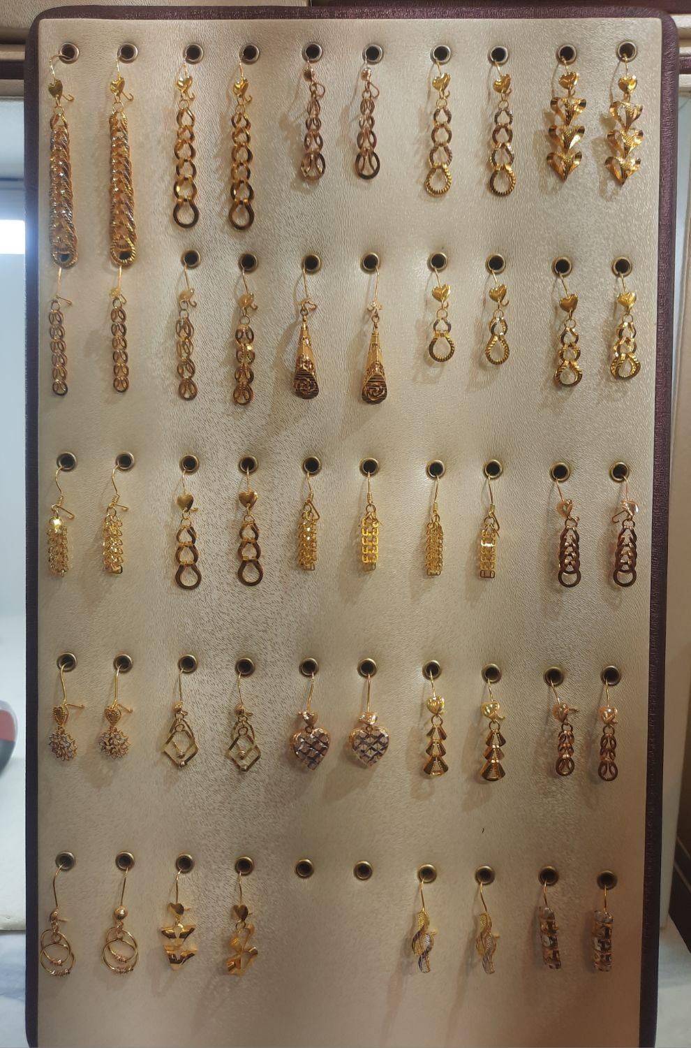 گوشواره طلا شانل تافته سبک وزن|بدلیجات|مشهد, طلاب|دیوار