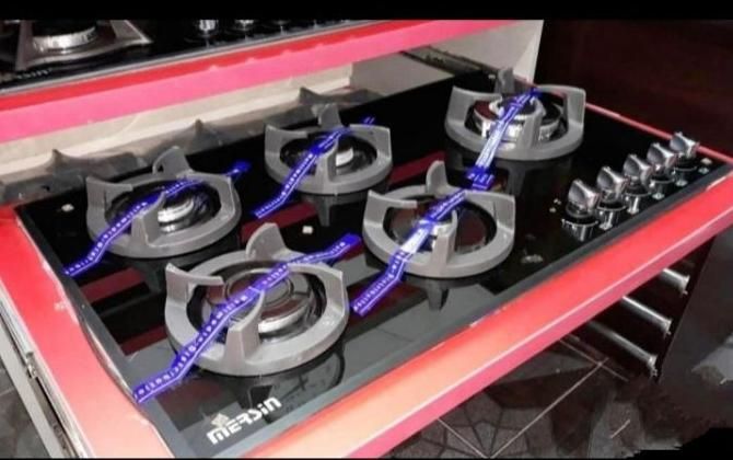 مجموعه ای از بهترین اجاق گاز های صفحه ای ۵شعله|اجاق گاز و لوازم برقی پخت‌وپز|رشت, رشتیان|دیوار