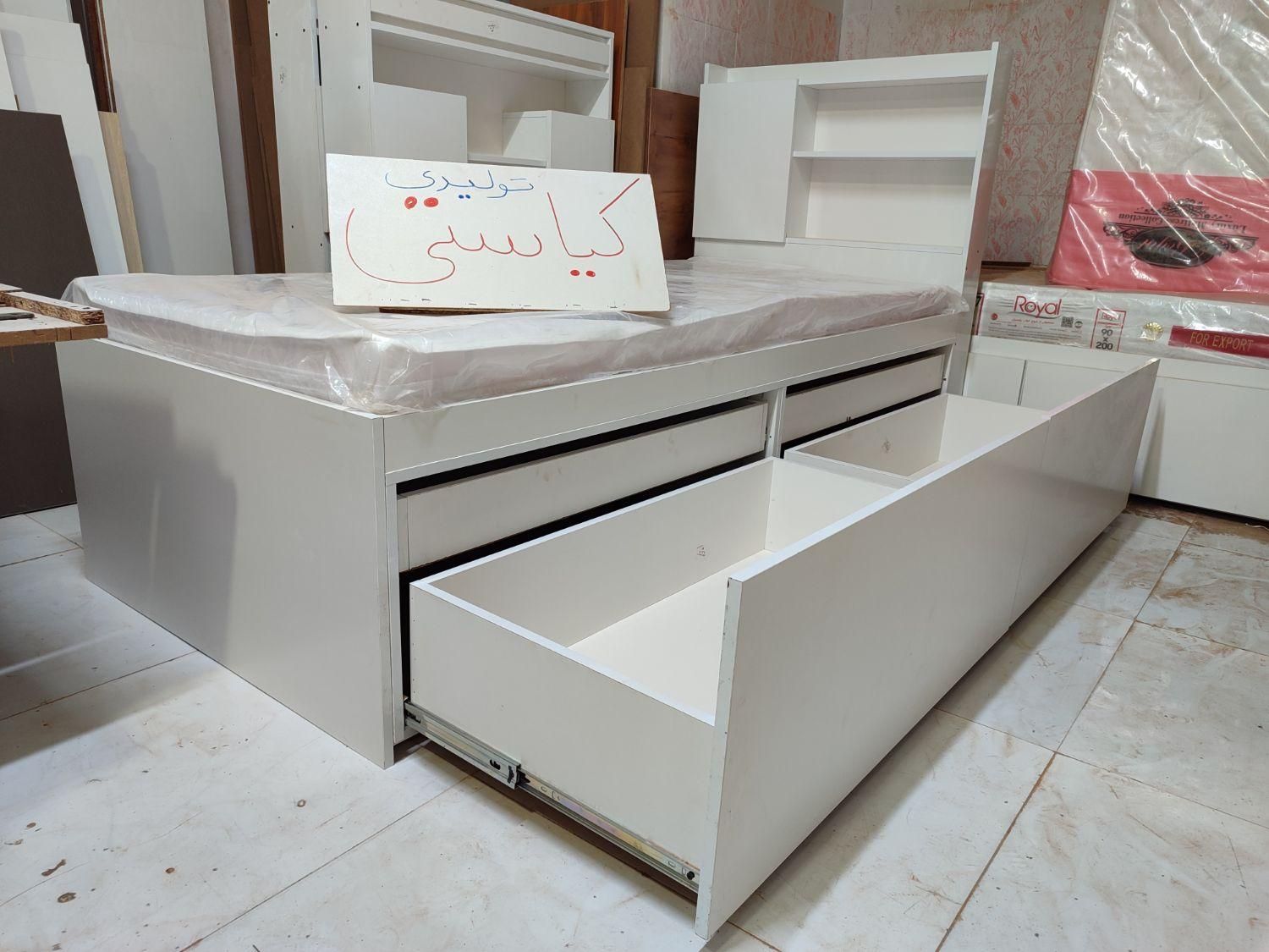 تخت یک نفره تخت یک نیم نفره ستایش|تخت و سرویس خواب|مشهد, گلبرگ شمالی|دیوار