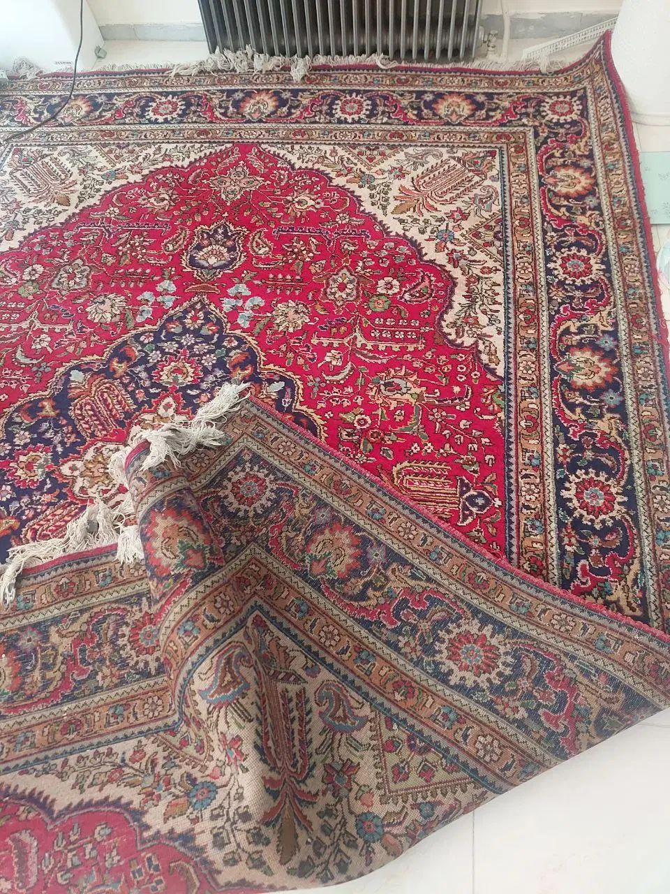 فرش دستباف ۳۰ رج تبریز ۹ متری با قدمت ۶۵ ساله|فرش|تهران, پرستار|دیوار