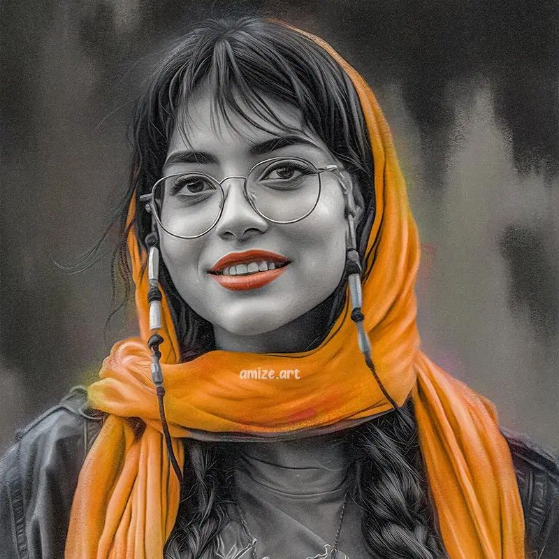 نقاشی چهره،‌پرتره از روی عکس|تابلو، نقاشی، عکس|تهران, شهر زیبا|دیوار