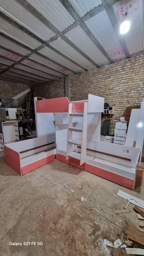 تخت دو طبقه مدل تینا|تخت و سرویس خواب|دزفول, |دیوار