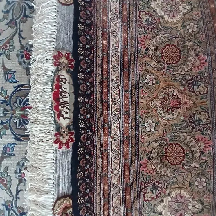 فرش دستباف یک جفت ۱۲ متری زمینه سرمه ای نو|فرش|کرج, شهرک نهال و بذر|دیوار