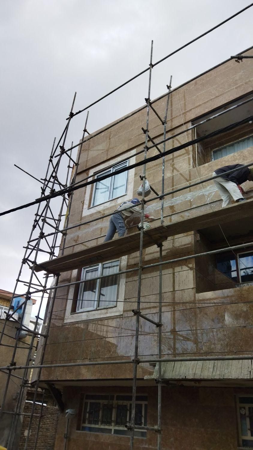 سنگ کاری رومی ساده ابزار پله استخر|خدمات پیشه و مهارت|بروجرد, |دیوار