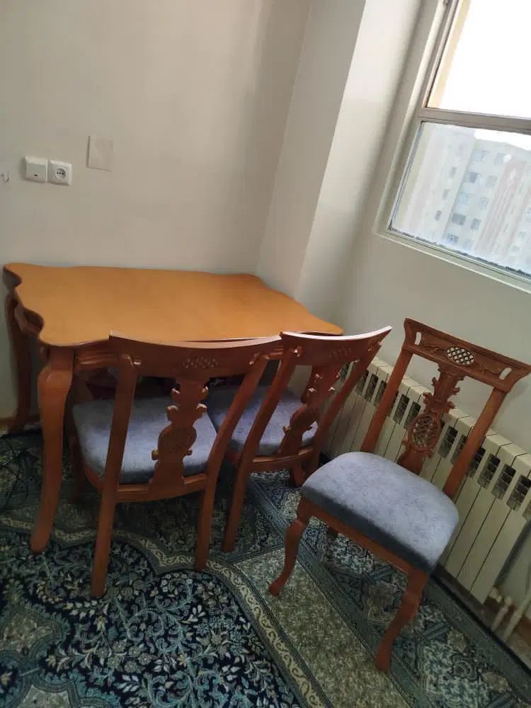 میزناهارخوری 4نفره چوبی|میز و صندلی غذاخوری|اصفهان, شیخ اشراق|دیوار
