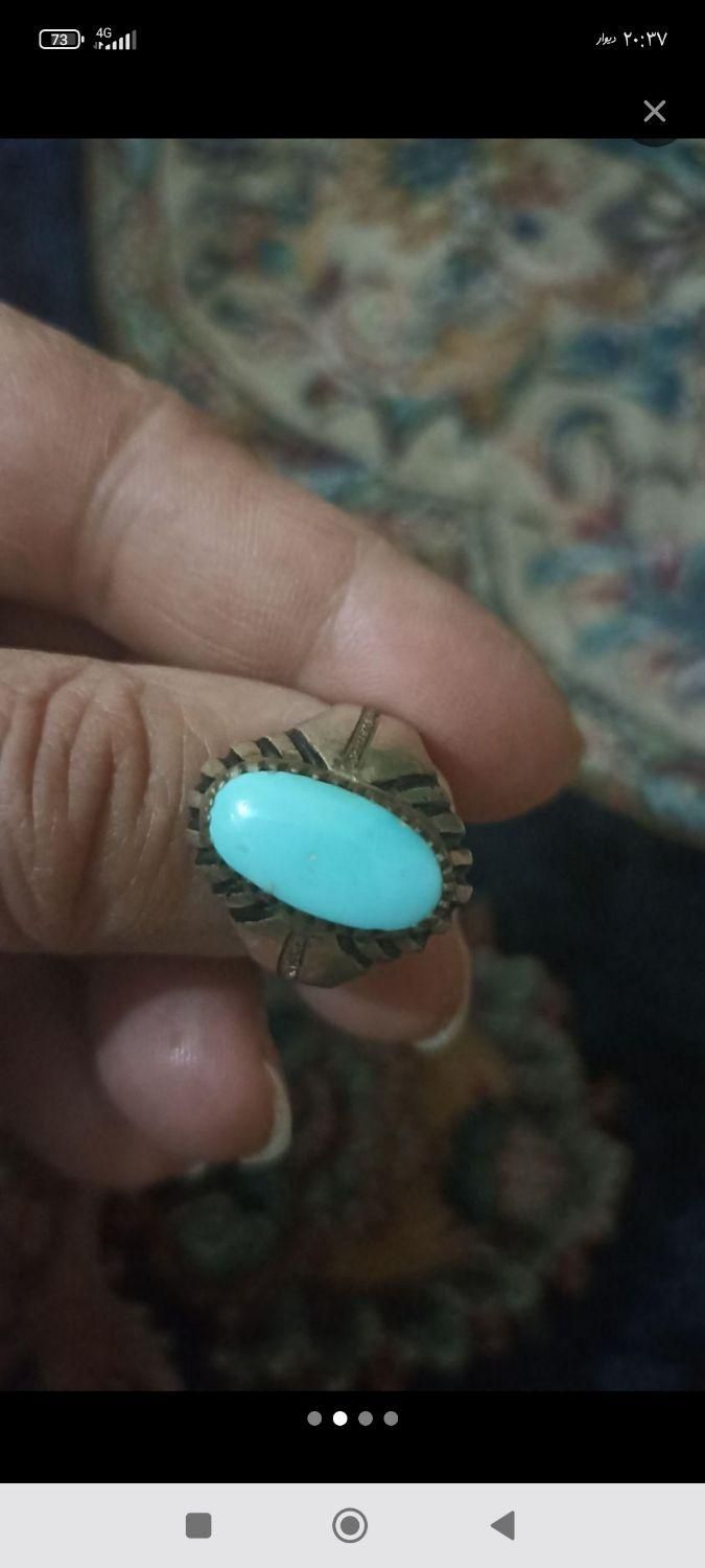 انگشتر نقره فیروزه نیشابوری|جواهرات|تهران, طیب|دیوار