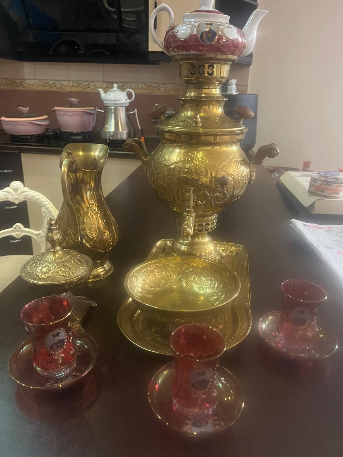 سماور زغالی برنج|سماور، چای‌ساز، قهوه‌ساز|تهران, ائمه اطهار|دیوار