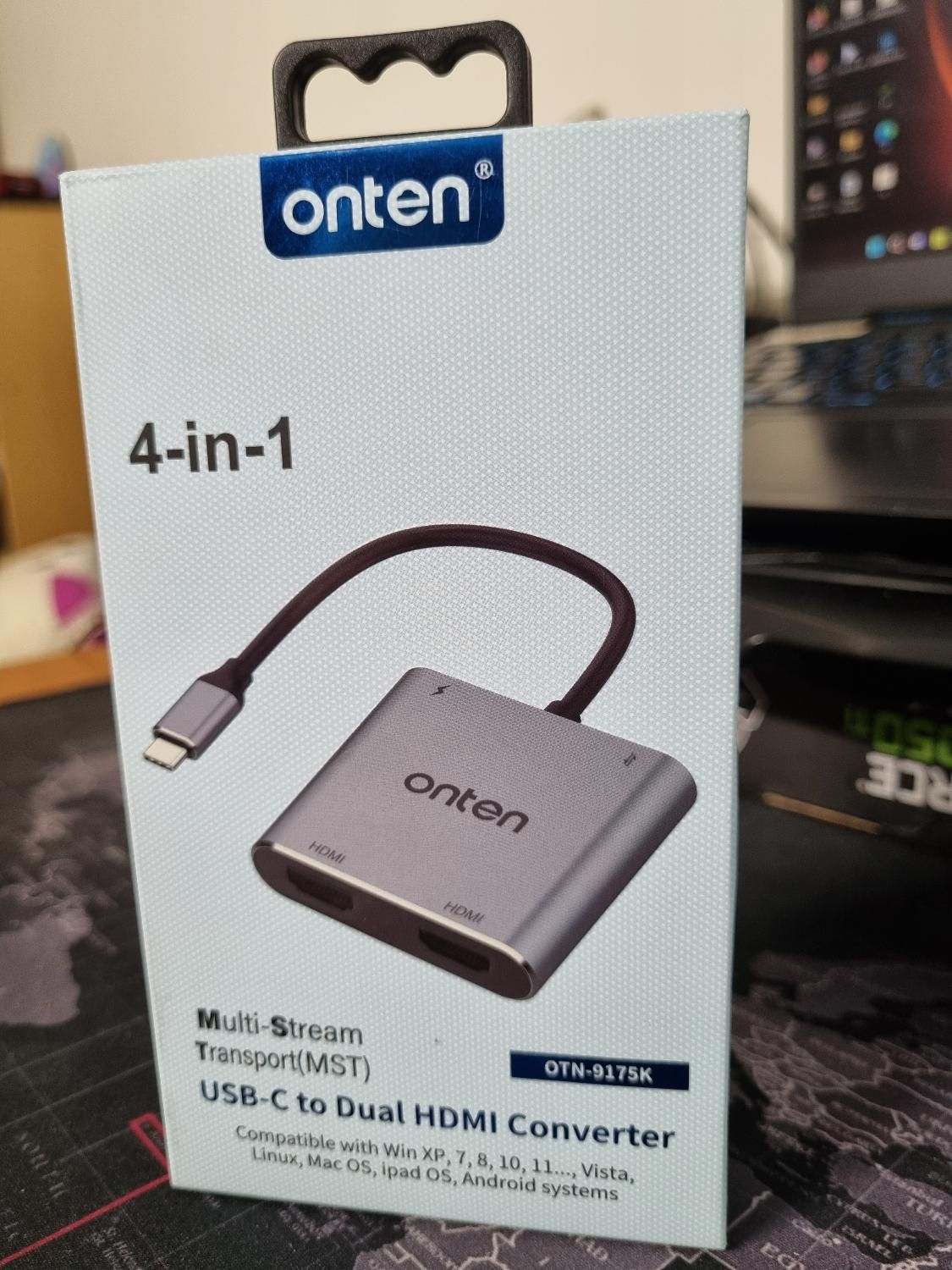 هاب تبدیل تایپ سی ontenمدل 4in1 USB-C to Dual HDMI|قطعات و لوازم جانبی رایانه|تهران, گاندی|دیوار