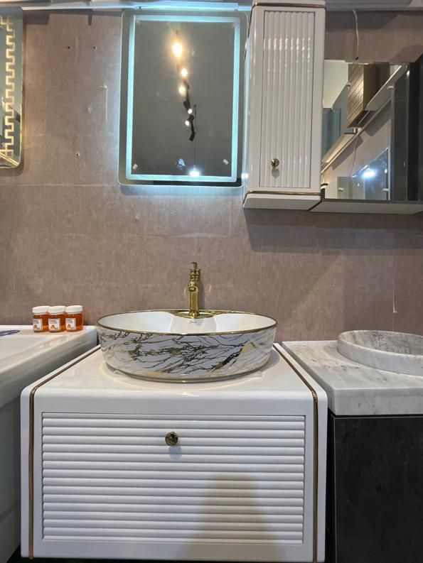 روشویی لوکس 4 تیکه طلایی 70(کارخانه)|لوازم سرویس بهداشتی|تبریز, |دیوار