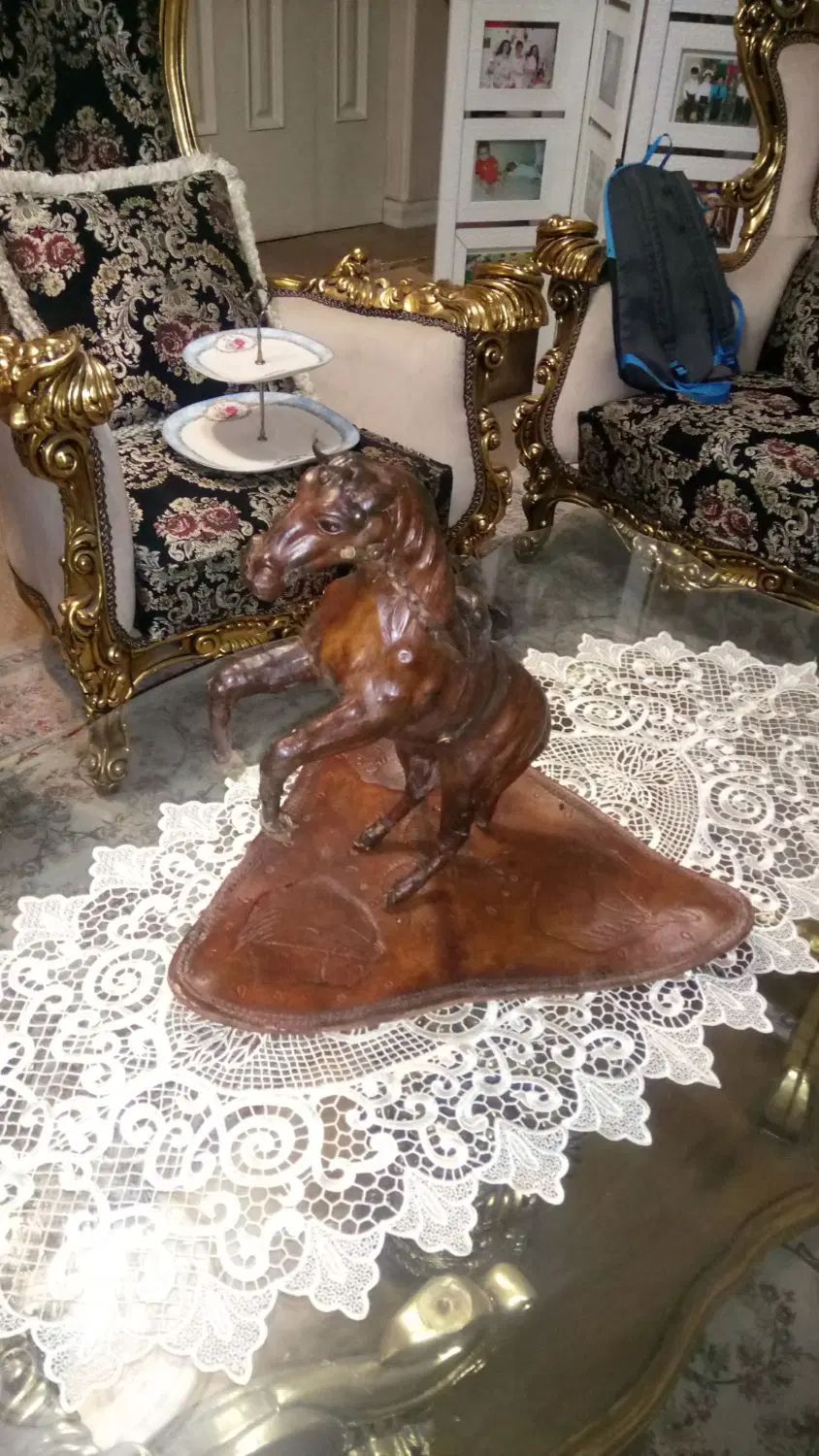 مجسمه تمام چرم طبیعی آنتیک شاهکار سوئیسی|مجسمه، تندیس، ماکت|تهران, سید خندان (جلفا)|دیوار