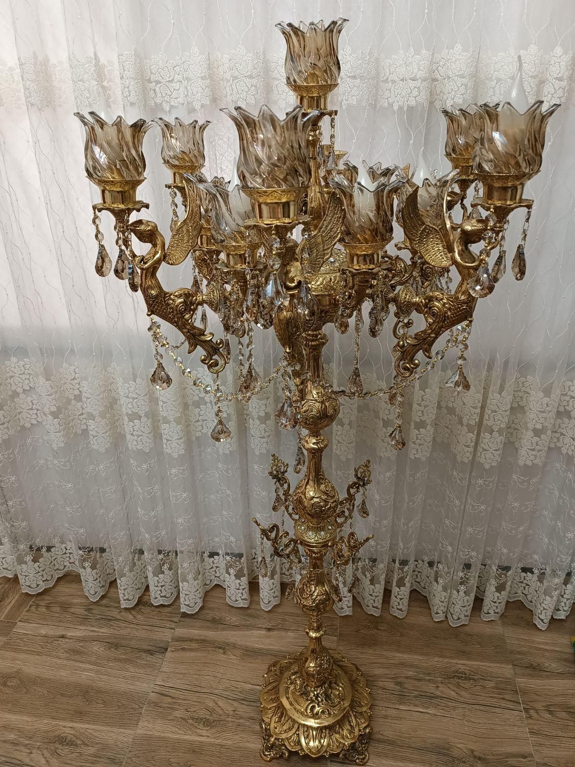 آباژر سالنی سنگین برنز برنزی|چراغ خواب و آباژور|کرج, حصارک پایین|دیوار