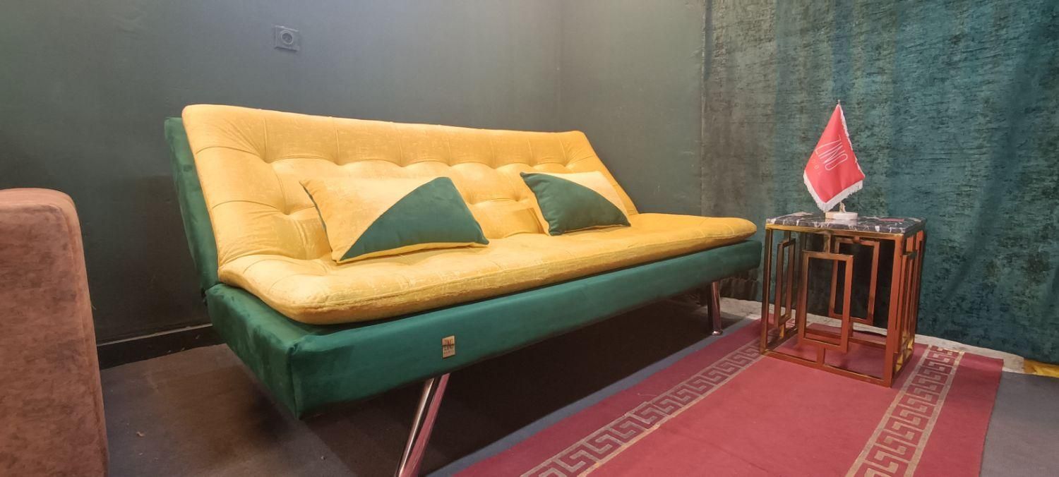 مبل راحتی تخت خواب شو تختشوزرد|مبلمان خانگی و میز عسلی|مشهد, گلبرگ شمالی|دیوار