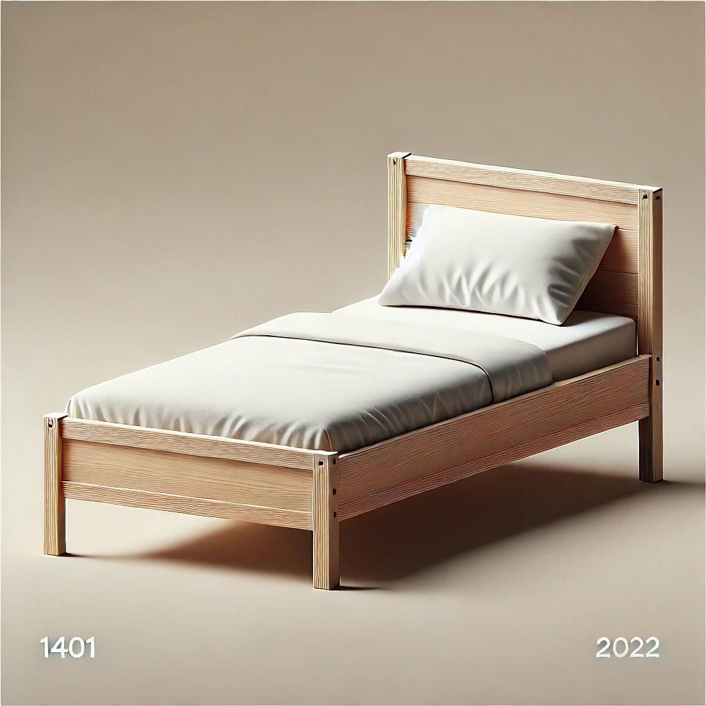 تخت تولیدی استان گیلان*مدل نیوان رنگبندی آماده|تخت و سرویس خواب|رشت, شهرک صبا|دیوار