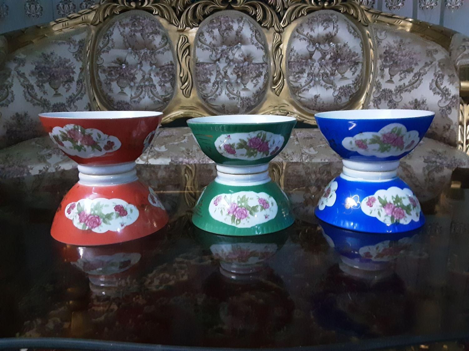 فروش کاسه های رنگی قدیمی|ظروف سرو و پذیرایی|گنبد کاووس, |دیوار