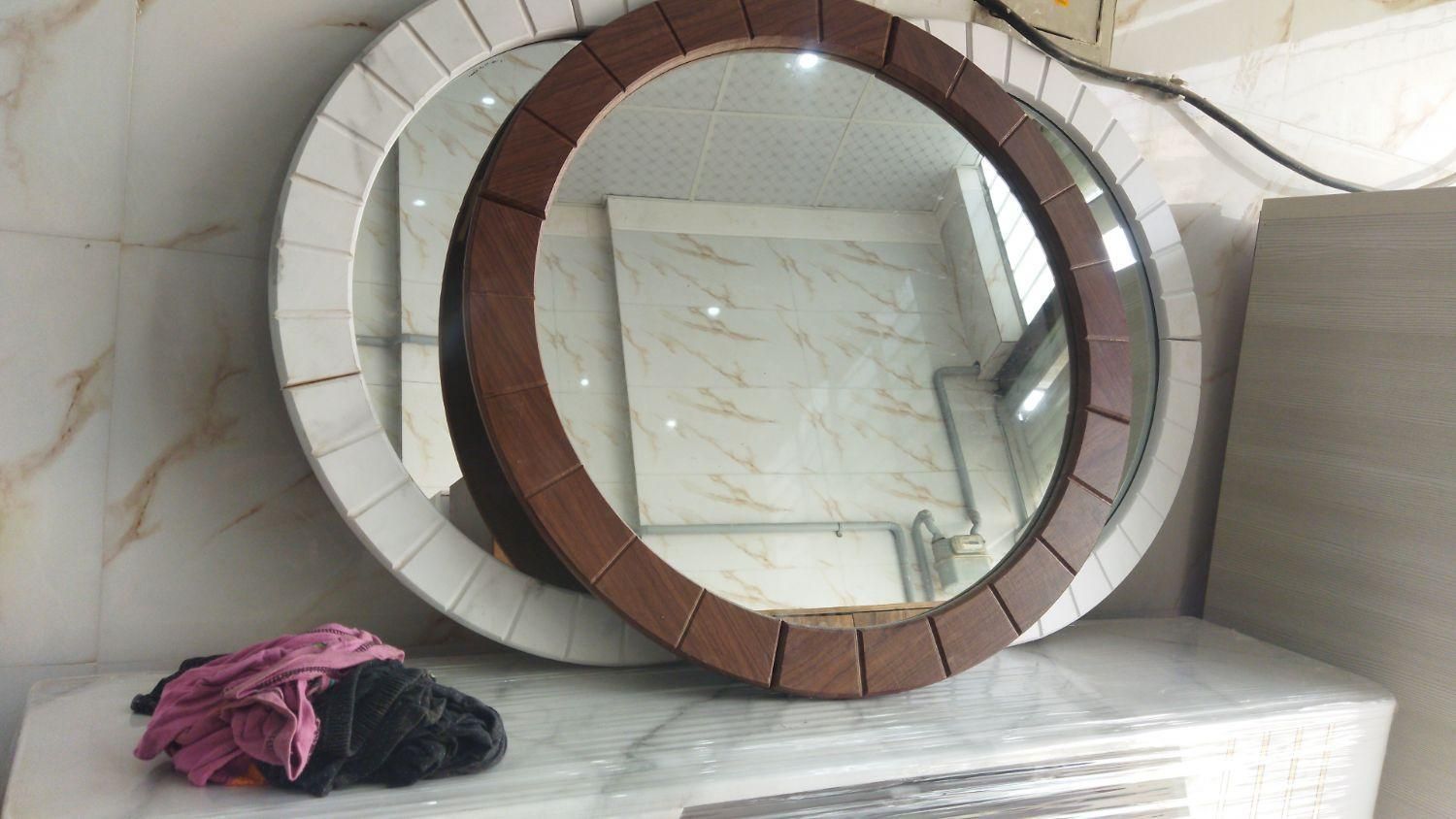 آینه گرد با قاب ام دی اف وکیوم|آینه|فردیس, انبار نفت|دیوار
