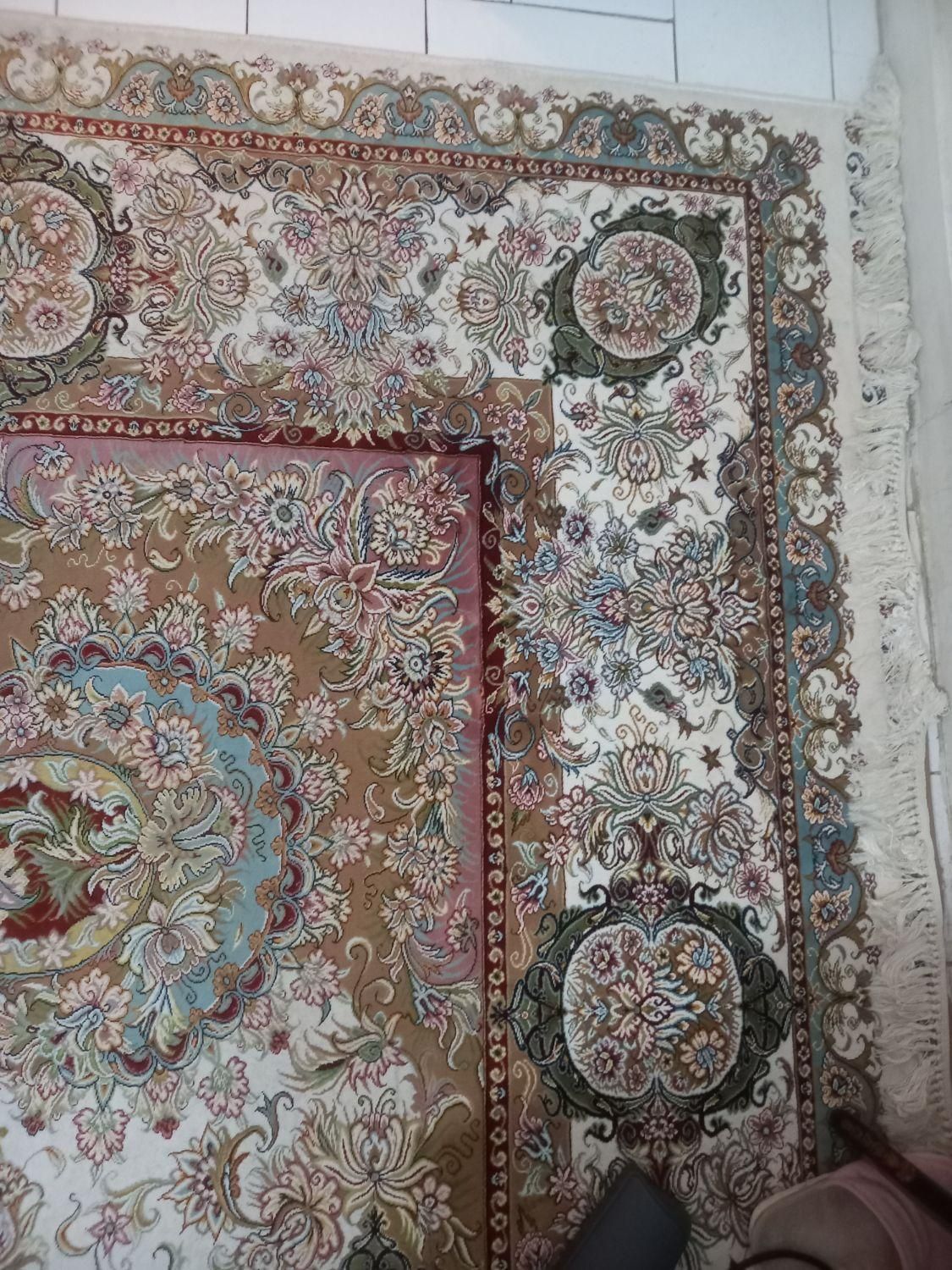 فرش کاملا سالم ۱۲ متری زمینه روشن|فرش|تهران, تهران‌نو|دیوار