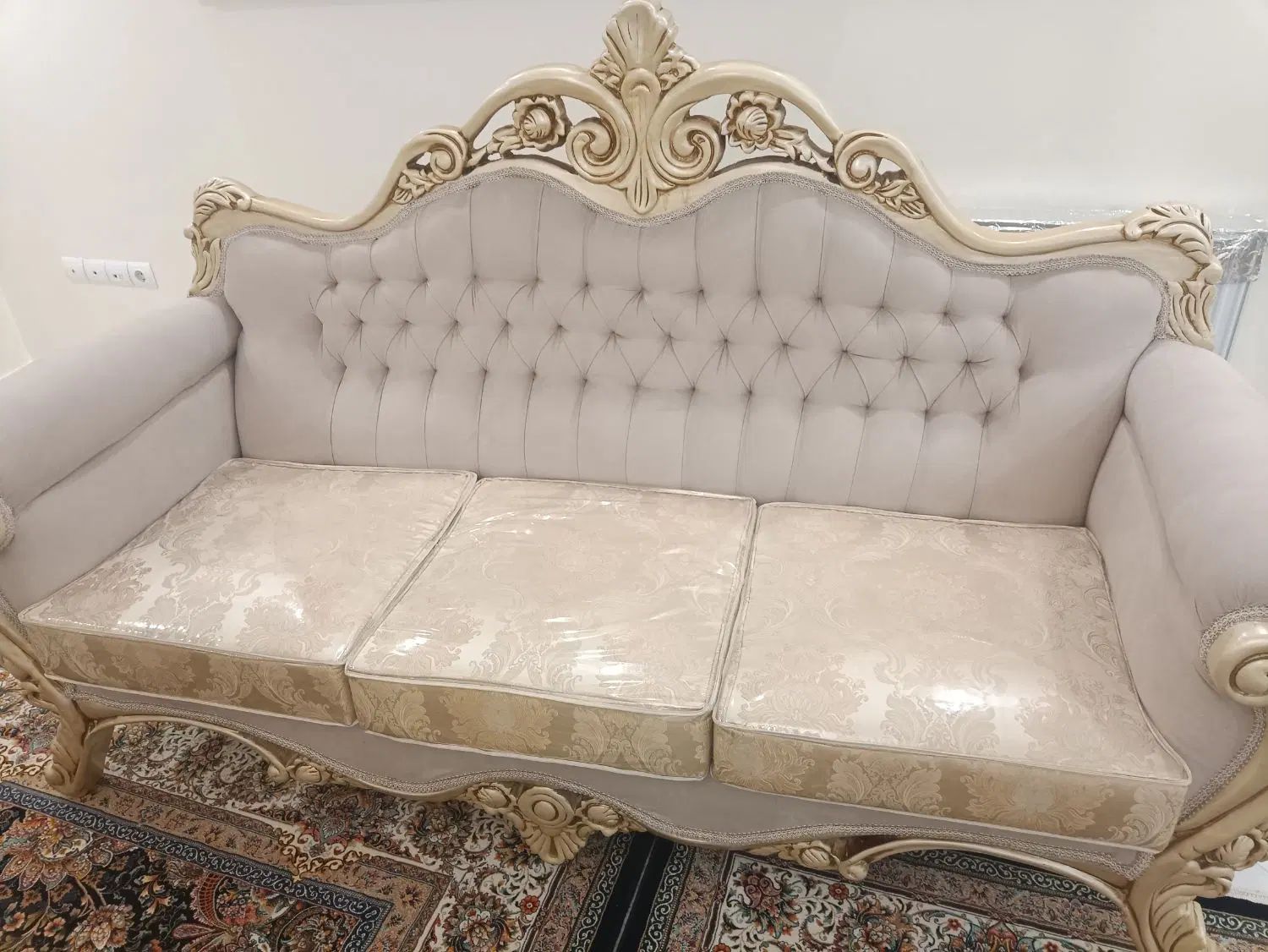 مبل ۹ نفره شیک در حدنو کاور ژله ای هم دارد|مبلمان خانگی و میز عسلی|تهران, خانی آباد نو شمالی|دیوار