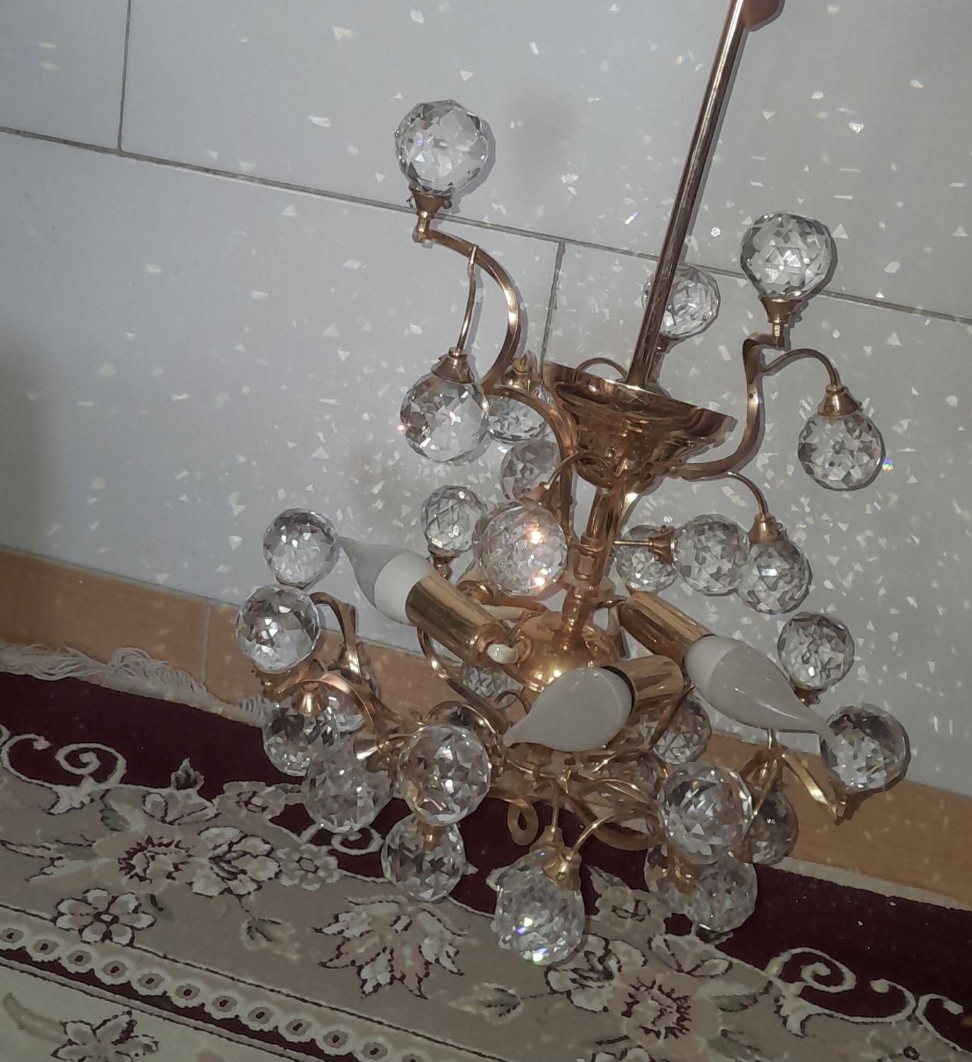 لوستر برنجی|لوستر و چراغ آویز|اراک, |دیوار