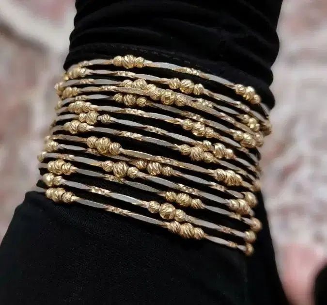 طلا ۱۲ عدد النگو البرنادو سایز ۴ دو رنگ شیک محکم|جواهرات|تهران, آهنگ|دیوار
