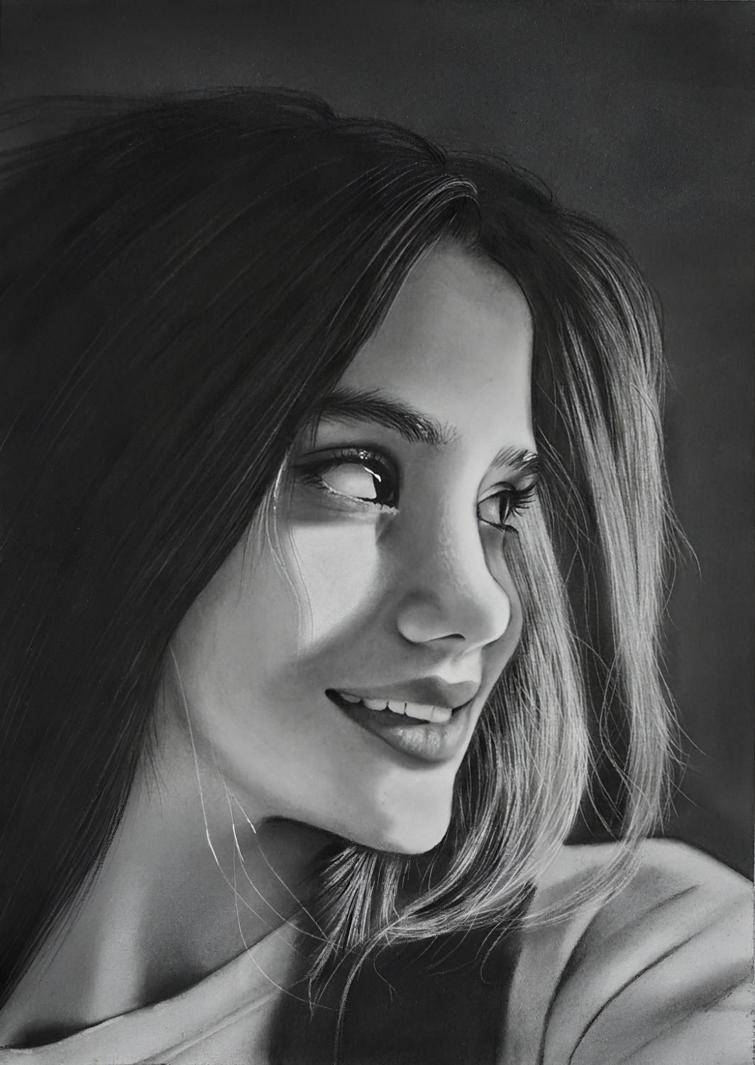 تابلو نقاشی سیاه قلم|تابلو، نقاشی، عکس|قم, باجک یک|دیوار