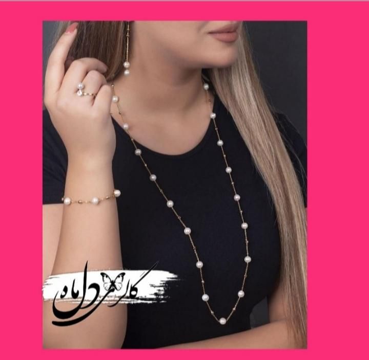 گردنبند دستبند گوشواره مرواریدی|بدلیجات|یزد, |دیوار