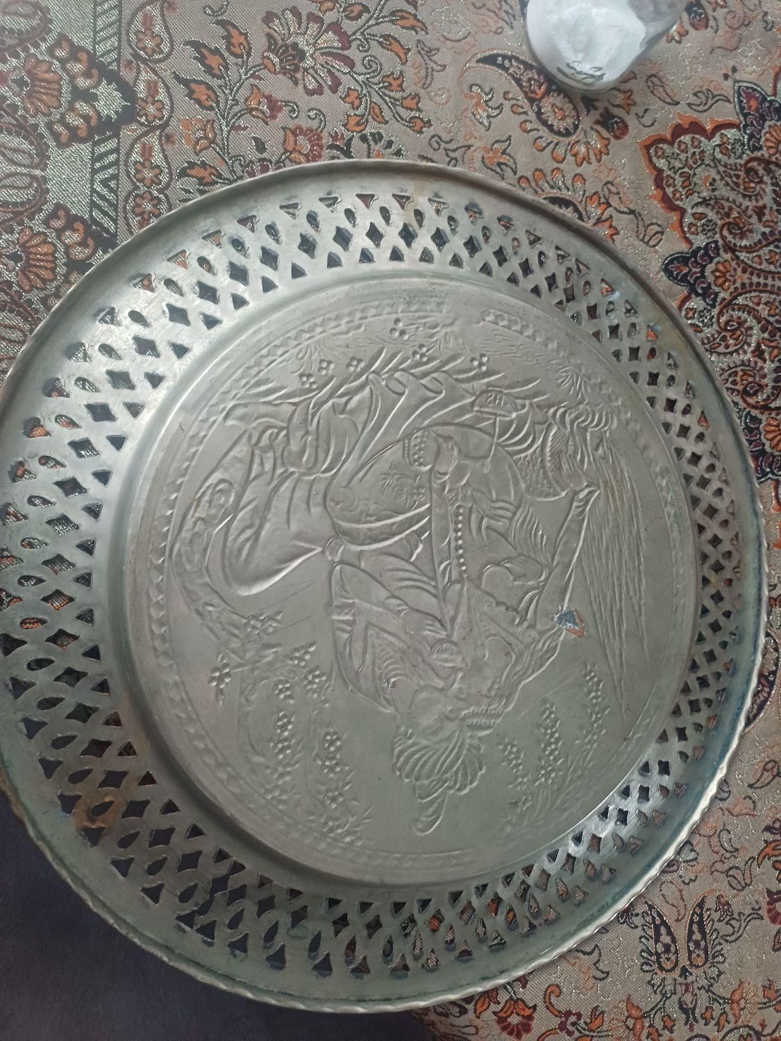 سینی مسی|ظروف سرو و پذیرایی|اصفهان, زاجان|دیوار