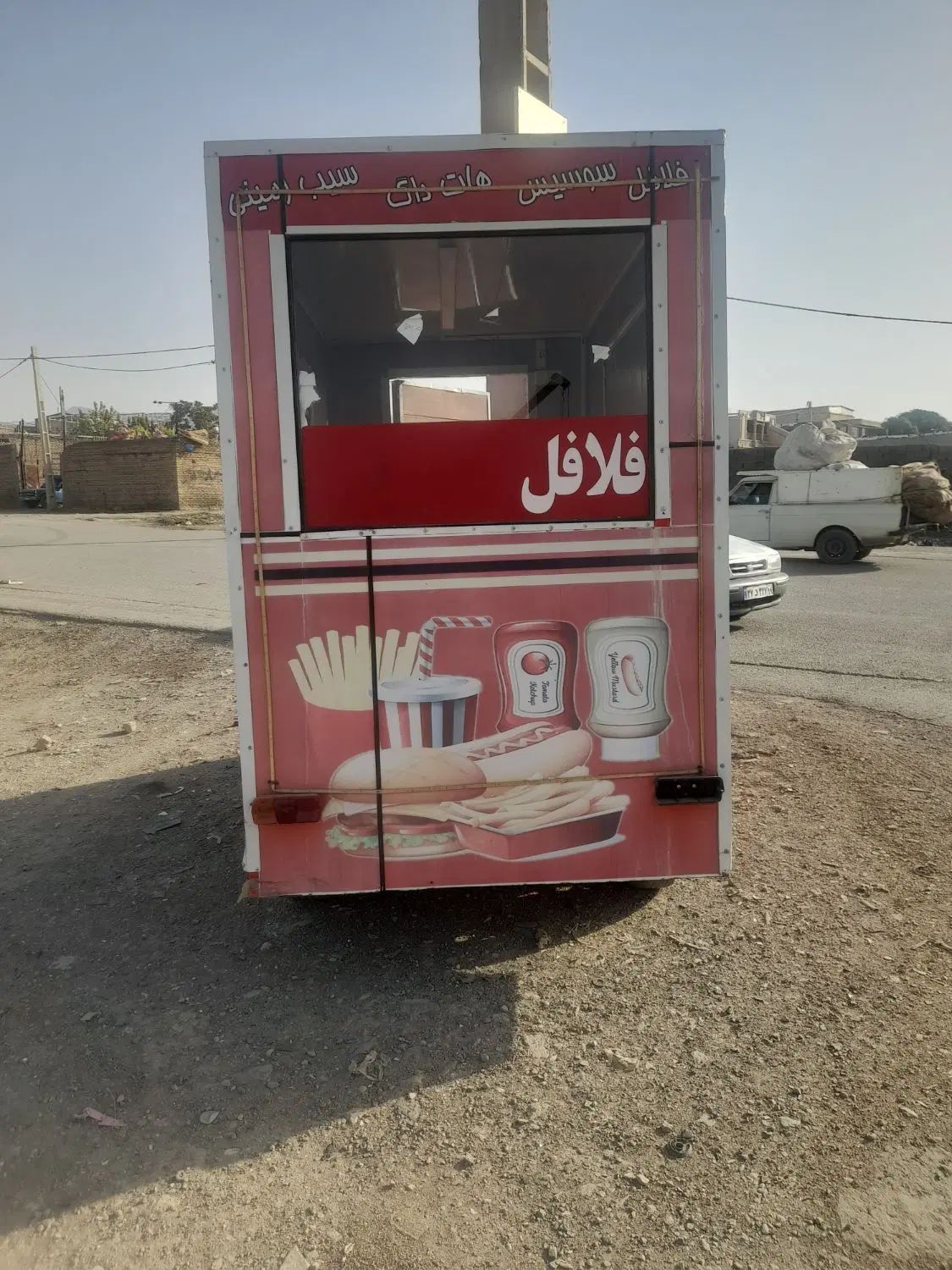 کانکس دکه متحرک چرخ دار ساندویچی وفلافلی در حدنو|فروشگاه و مغازه|کرمانشاه, |دیوار