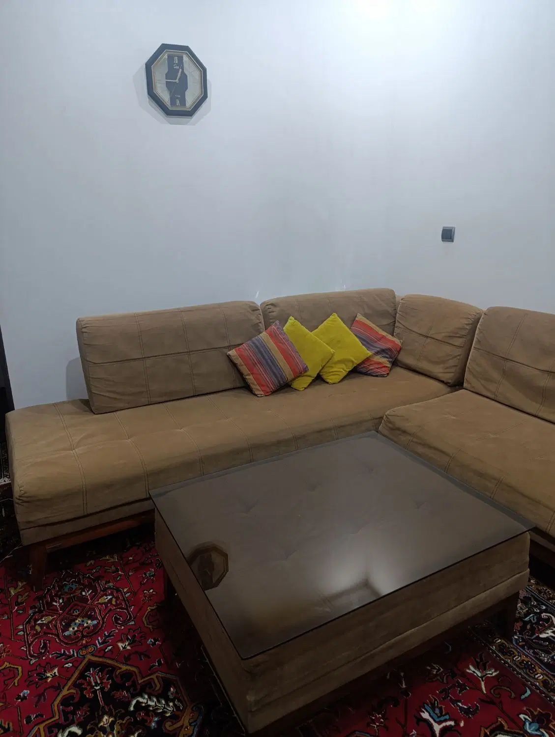 یکدست مبل ال سی نفره کار کرده|مبلمان خانگی و میز عسلی|کرج, حاجی آباد|دیوار