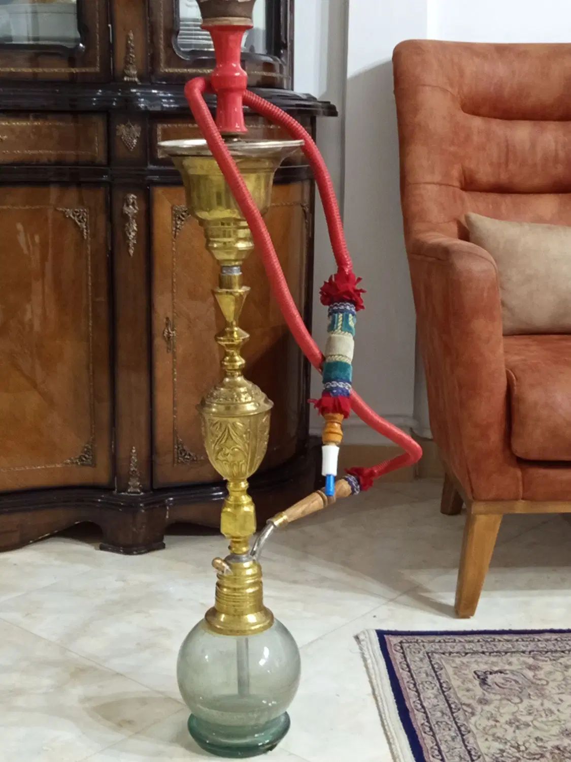 قلیان عربی تنه برنجی|صنایع دستی و سایر لوازم تزئینی|کرج, شاهین‌ویلا|دیوار