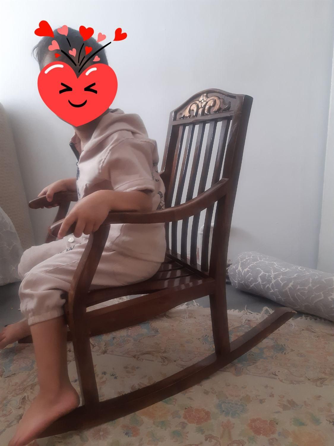 صندلی چوبی راکر نو|تخت و صندلی بچه|تهران, قیام|دیوار