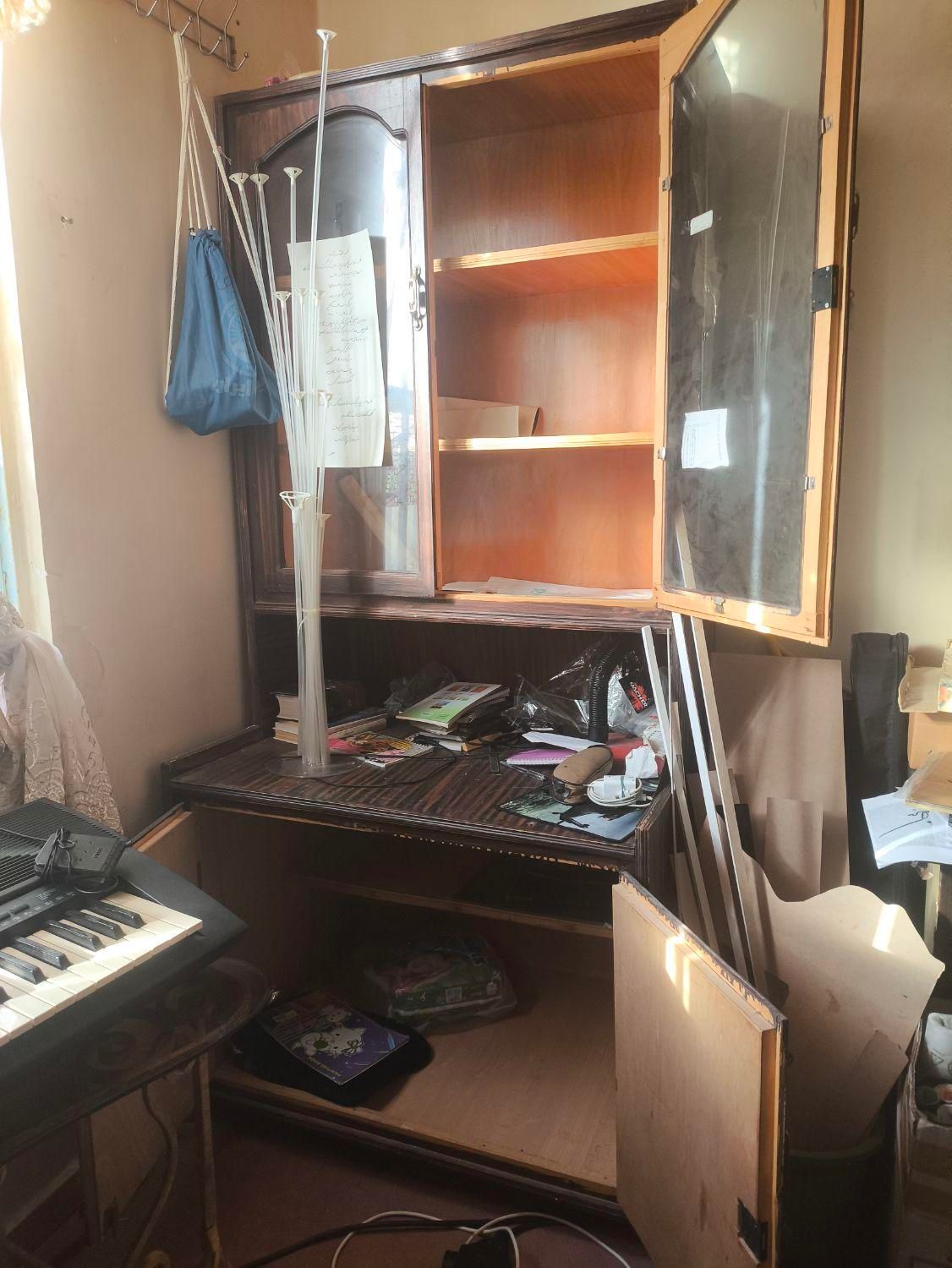 فروش فوری کتابخانه چوبی|کتابخانه، شلف، قفسه‌های دیواری|دزفول, |دیوار