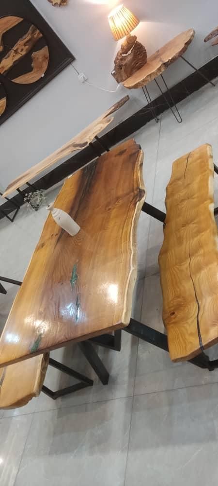 میز ناهارخوری ۴تا۶ نفره چوب توت|میز و صندلی غذاخوری|شاندیز, |دیوار