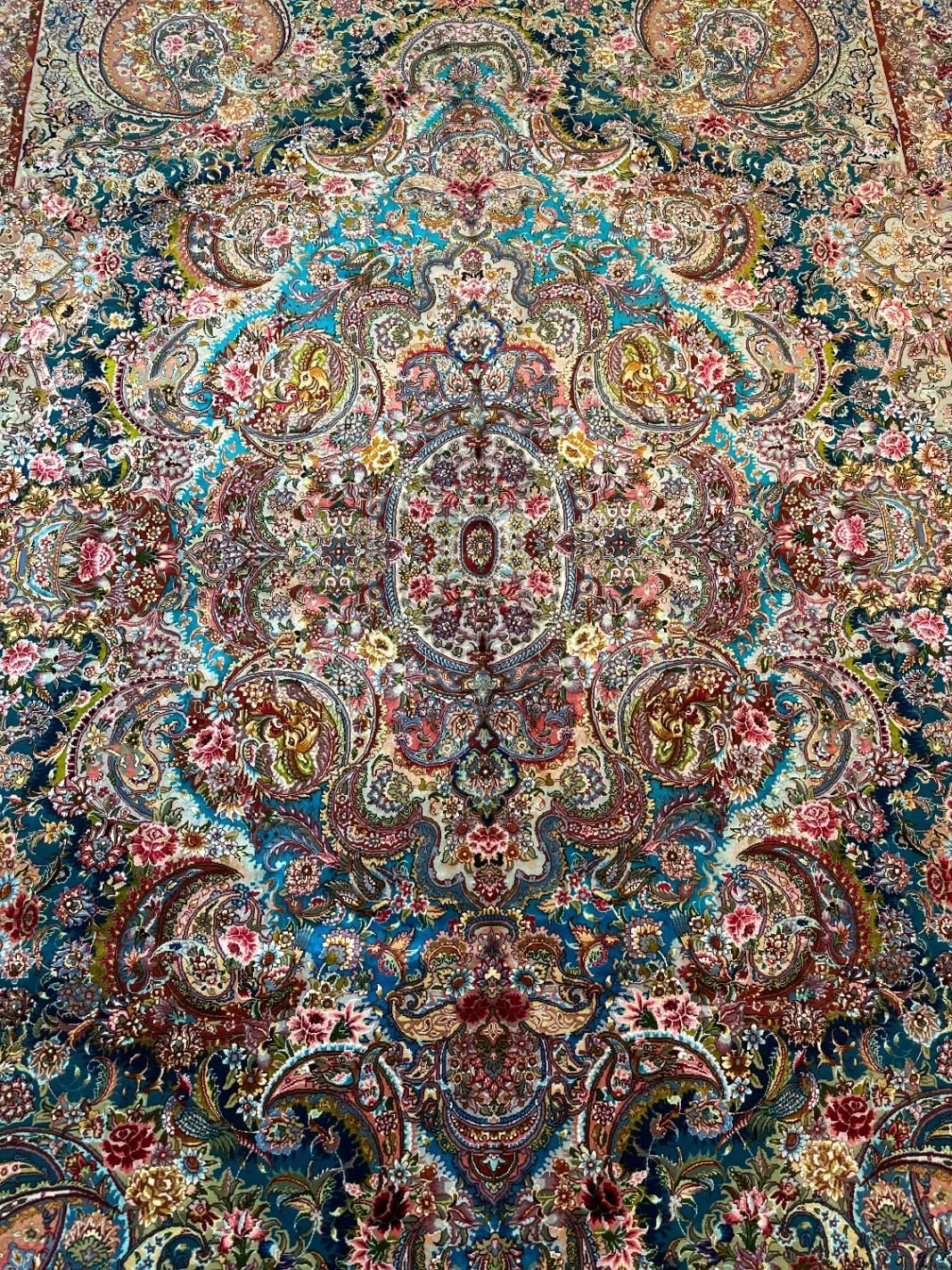 جفت ۱۲ متری دستبافت تبریز ابریشم|فرش|تهران, دروس|دیوار