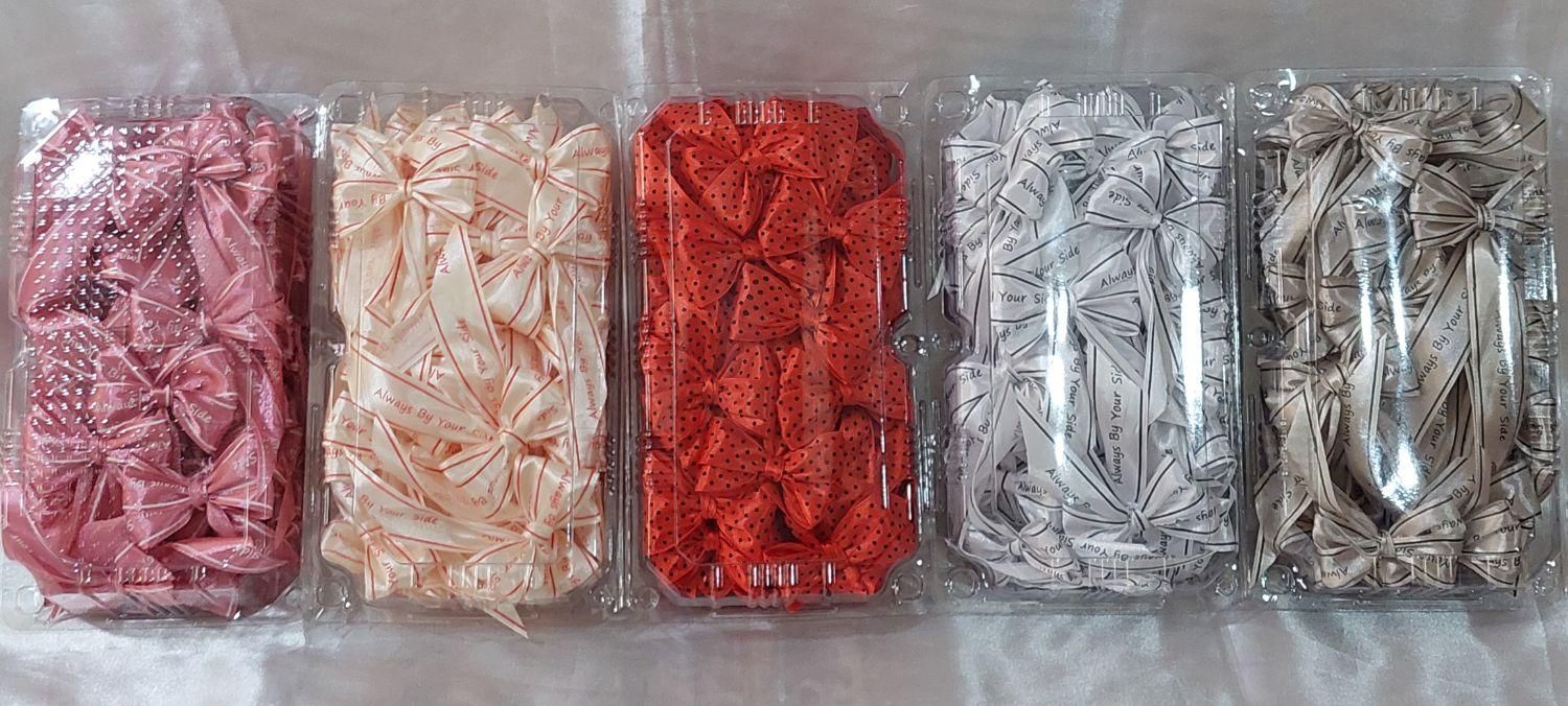 *گل *ربان طرح دار پاپیون شده در رنگ بندی*|گل مصنوعی|قرچک, |دیوار