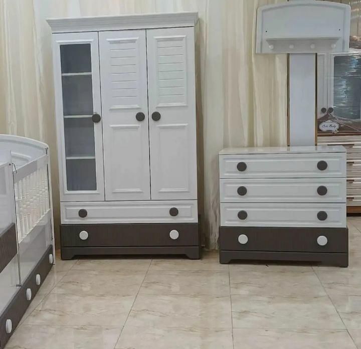 سرویس خواب تخت دومنظوره نوزاد نوجوان سیسمونی|تخت و صندلی بچه|همدان, |دیوار