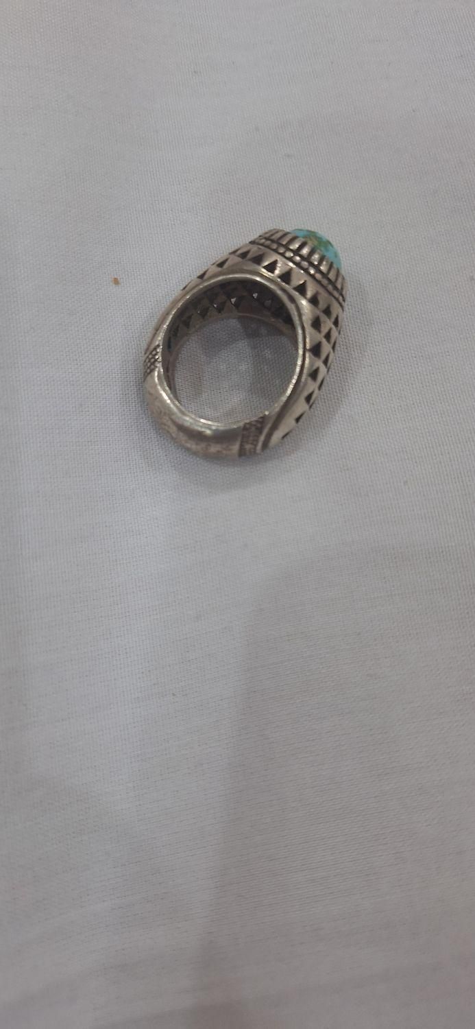 انگشتر نقره دستساز فیروزه|جواهرات|میانه, |دیوار