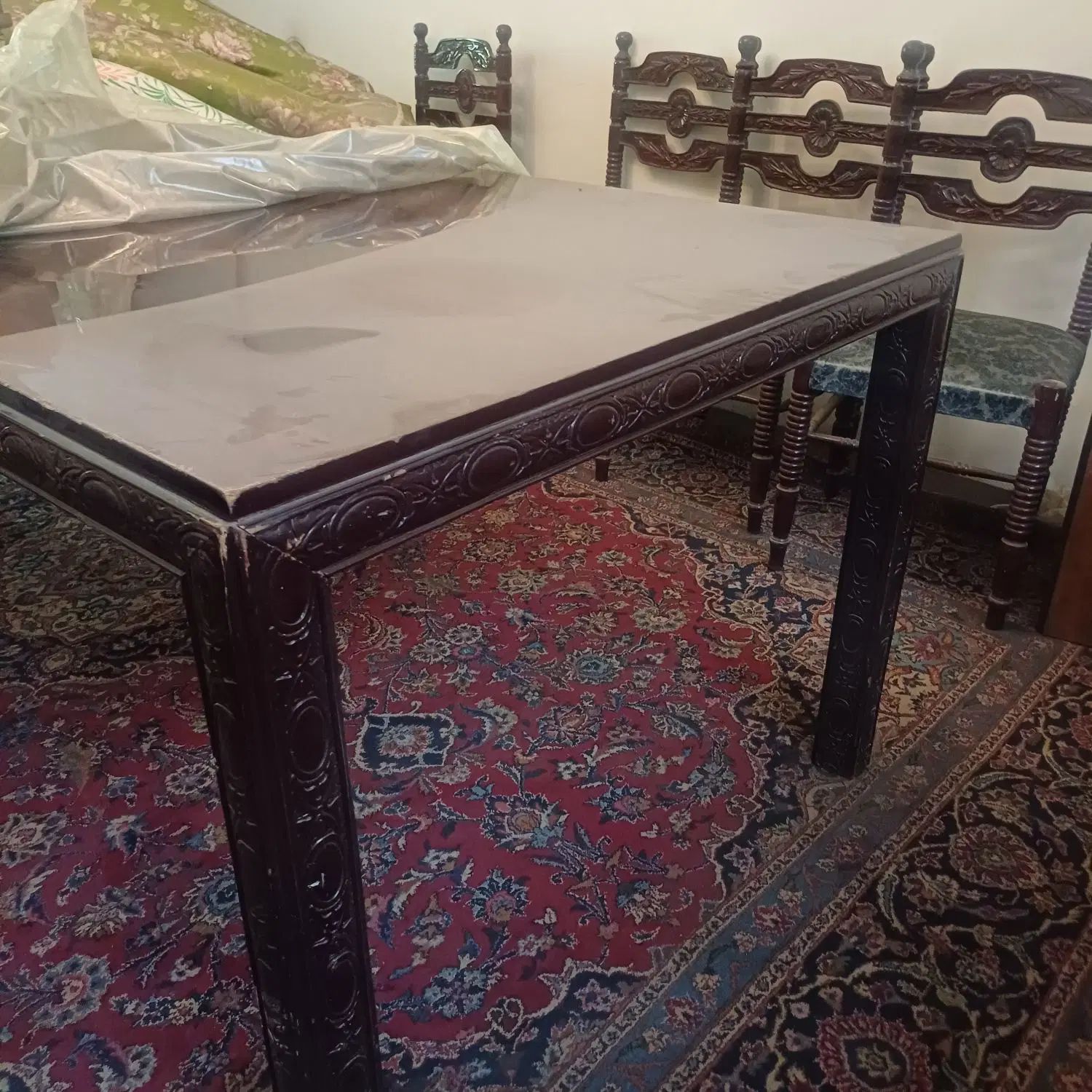 میزناهارخوری ۱۰ نفره جنس قدیم.لوستر|میز و صندلی غذاخوری|تهران, سید خندان (جلفا)|دیوار
