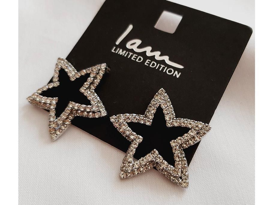 گوشواره میخی تکی ستاره فول نگین نقره‌ای|بدلیجات|سنندج, |دیوار