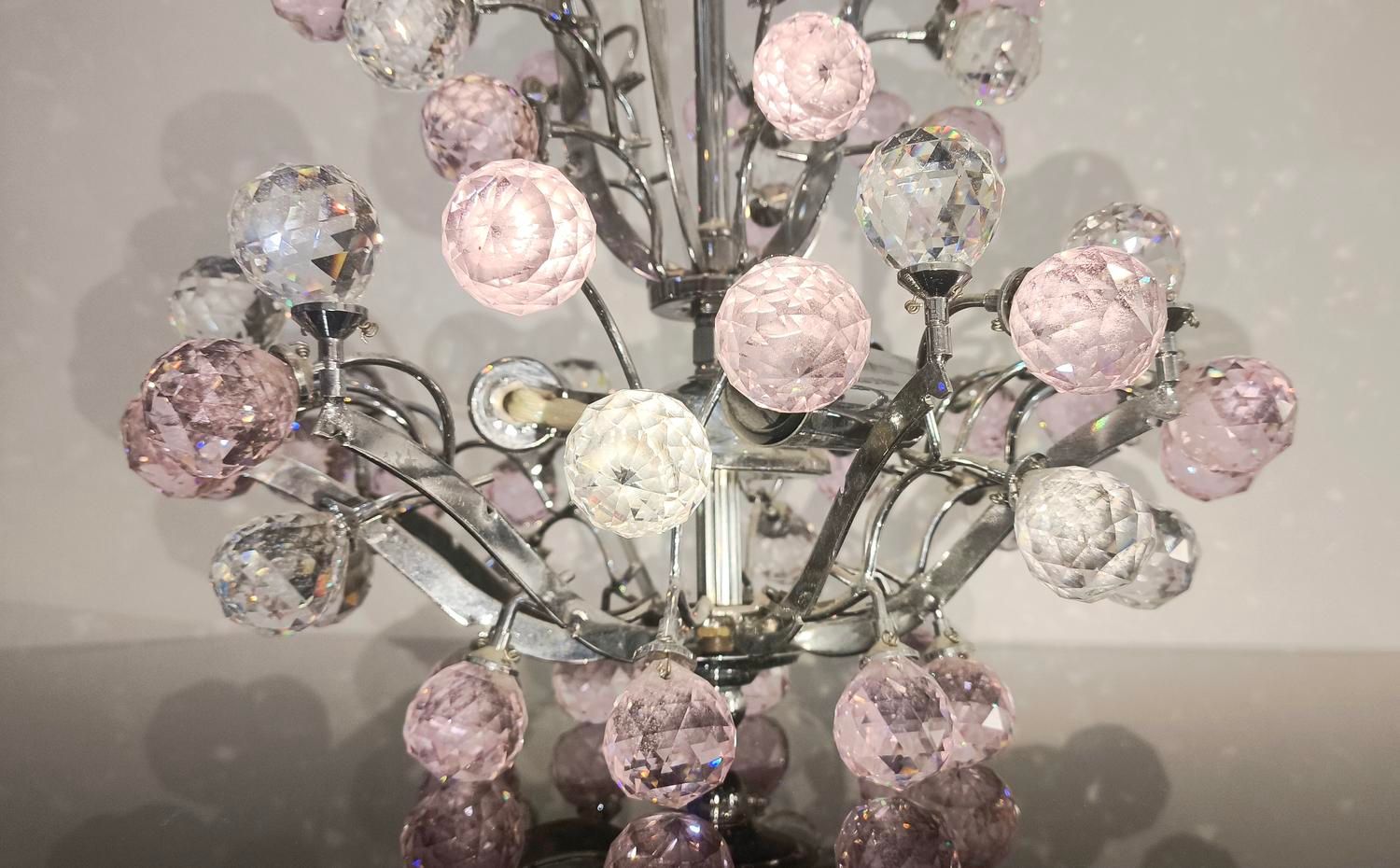 دو عدد لوستر زیبا (گوی کریستالی)|لوستر و چراغ آویز|قم, انسجام|دیوار