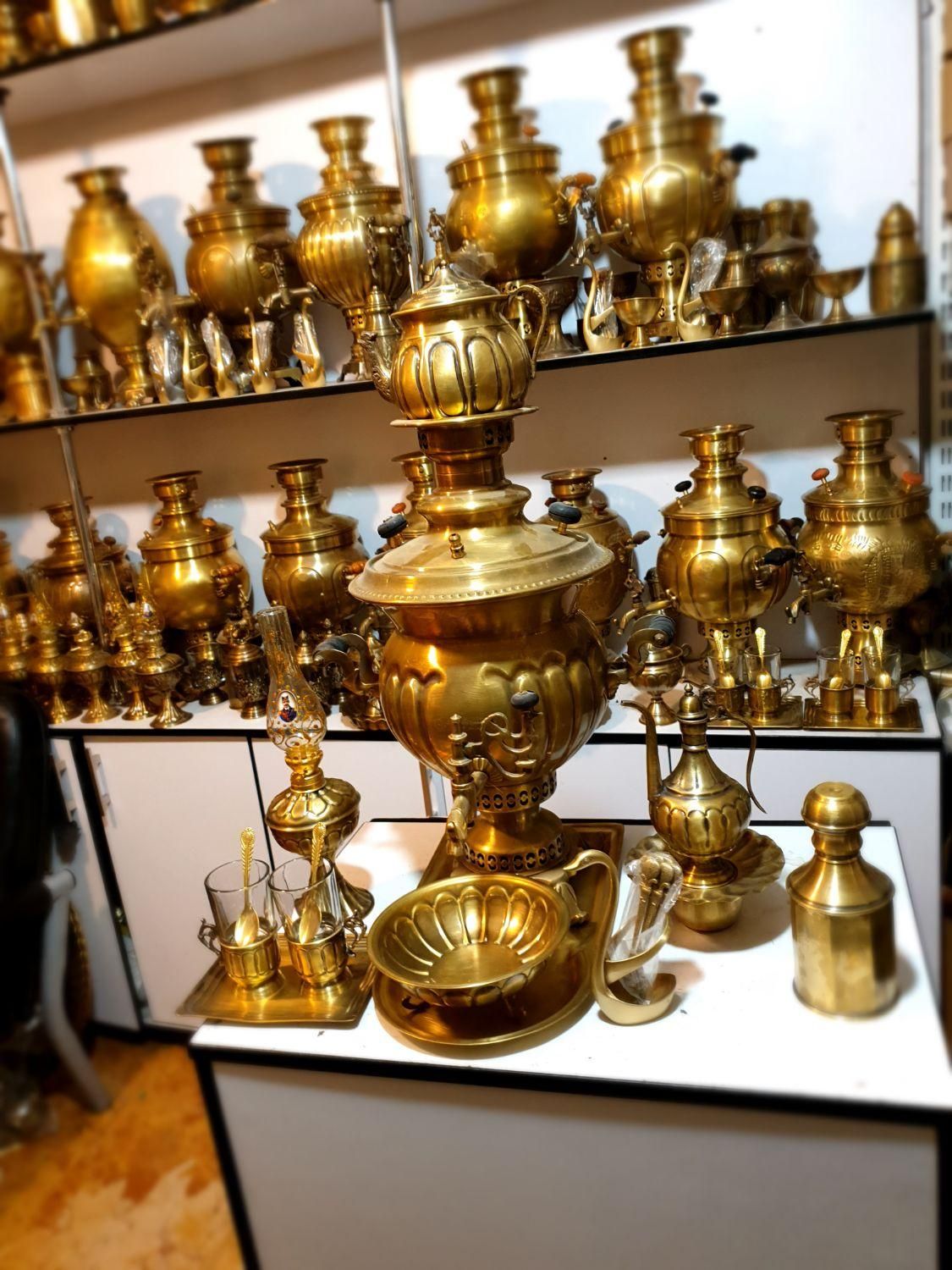 سازنده draari  سماور گازی ذغالی برنجی مسی زغالی|قوری، کتری، قهوه‌ساز دستی|اصفهان, دستگرده|دیوار