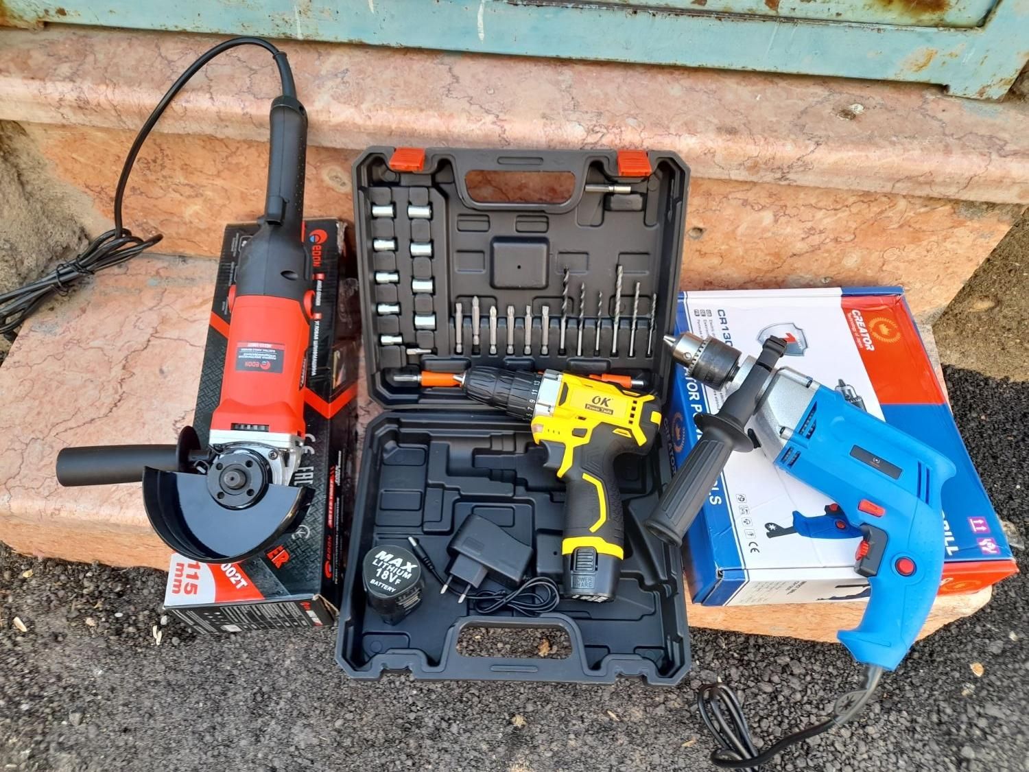 3قلم دلر شارژی ko آمریکایی فرز متوسط دلر چکشی درل|ماشینآلات صنعتی|مشهد, طلاب|دیوار