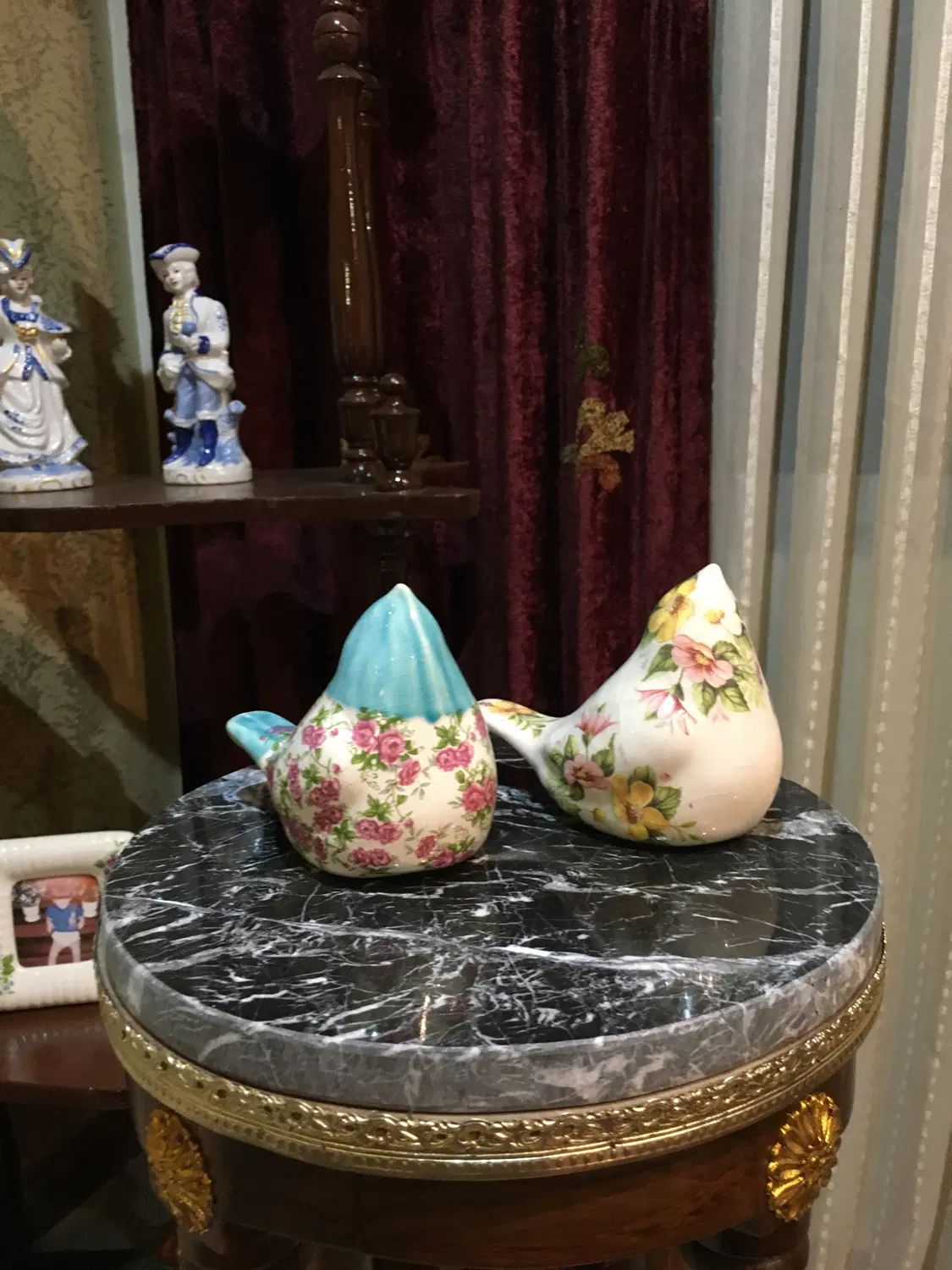 مجسمه پرنده سرامیکی نقاشی دست سنتی آنتیک مرغ آمین|مجسمه، تندیس، ماکت|تهران, اقدسیه|دیوار