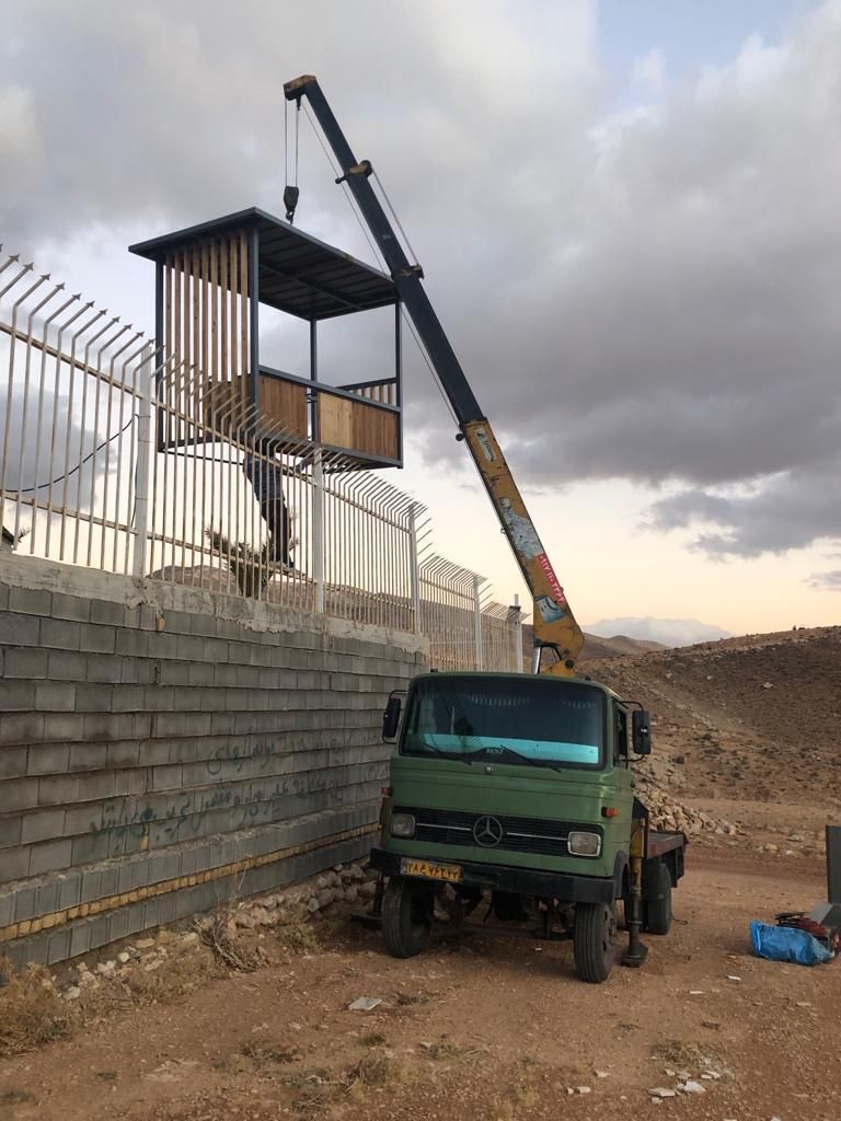 جرثقیل خاور 3تن کفی دار دکل بلند و بالابر ۱۲ متر|خدمات حمل و نقل|شیراز, تندگویان|دیوار