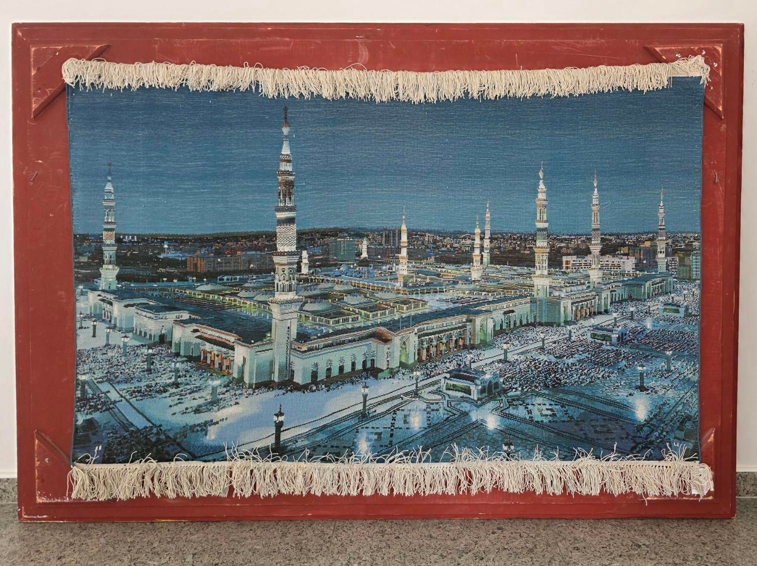 تابلوفرش ابریشم دستباف طرح مسجد النبی مدینه|تابلو فرش|تهران, زعفرانیه|دیوار