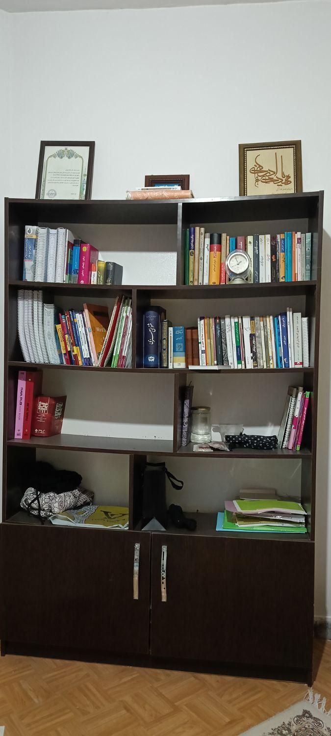 کتابخانه ام دی اف همراه میز تحریر|کتابخانه، شلف، قفسه‌های دیواری|همدان, |دیوار