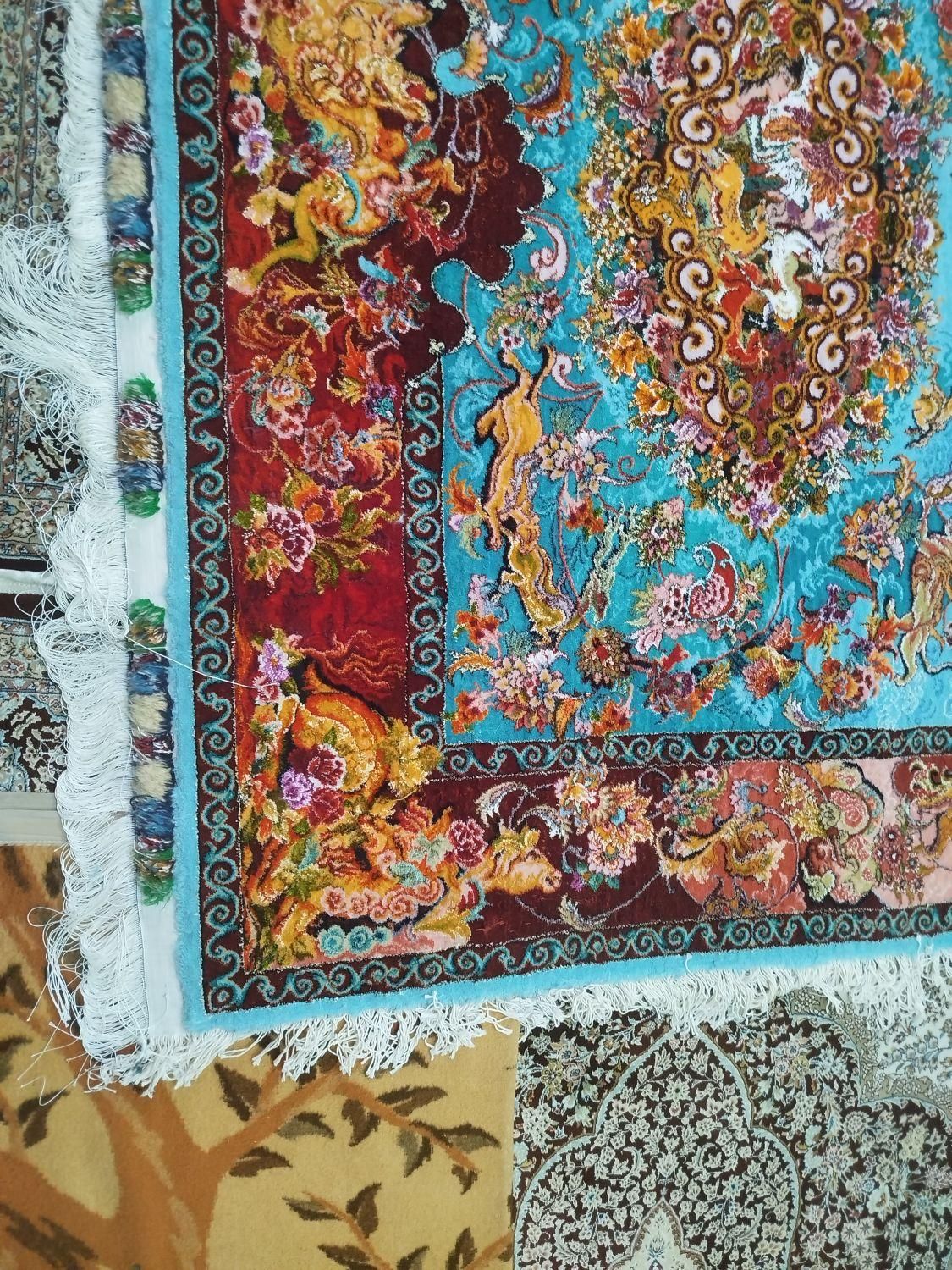 قالیچه  چله ابریشم طرح گل و مرغ  مخصوص مشکل پسندها|فرش|سهند, |دیوار