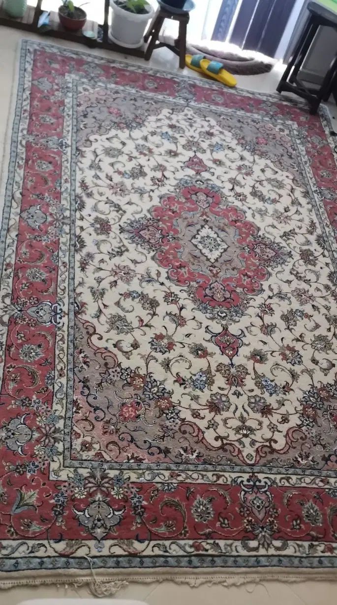 دو تخته فرش دستباف اردکان یزد کرم حاشیه مسی|فرش|شیراز, نیایش|دیوار